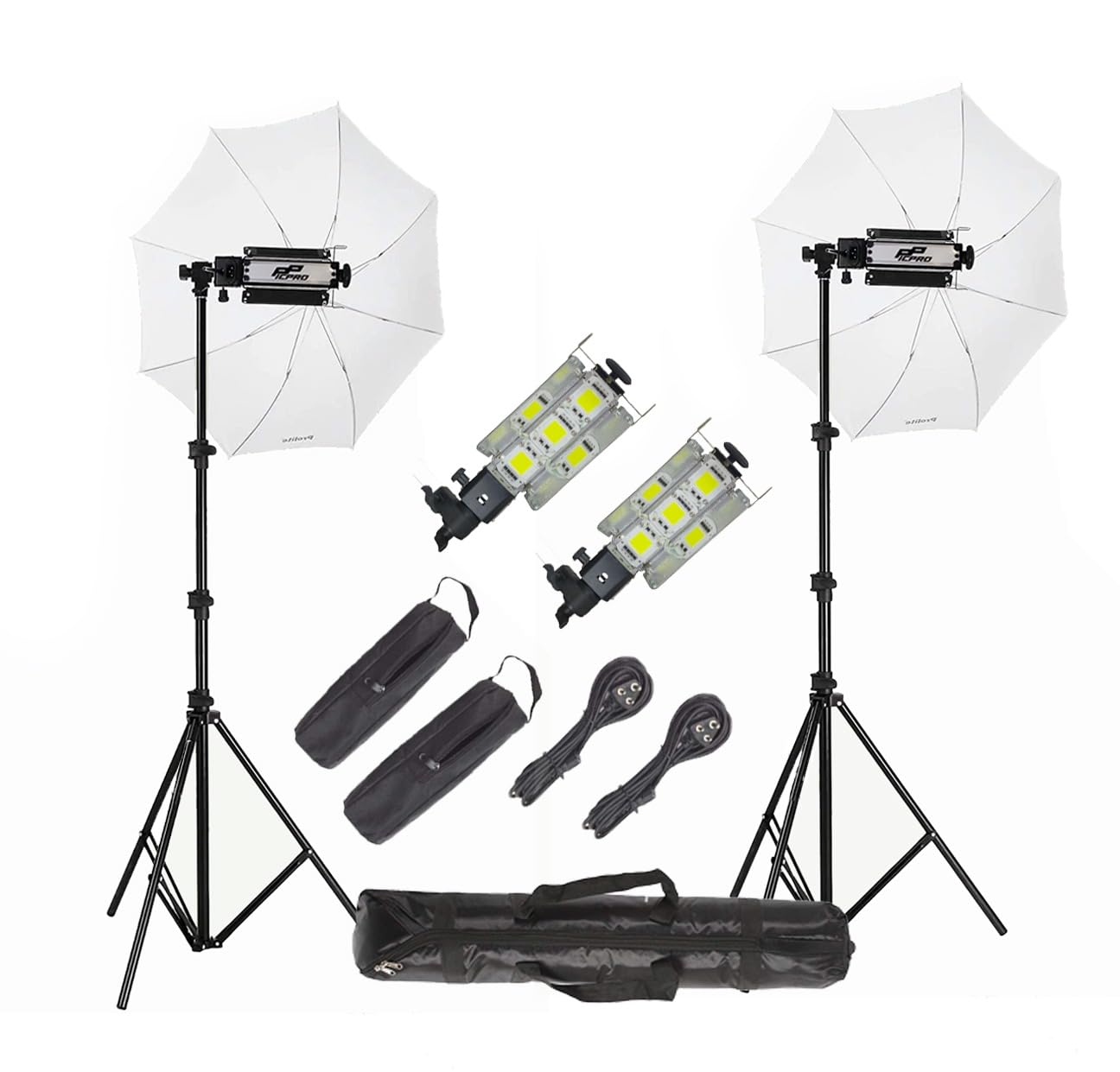 プロジェクター stand light PICPRO All New 250W (White) Porta LED Light Kit - Set of 2 High