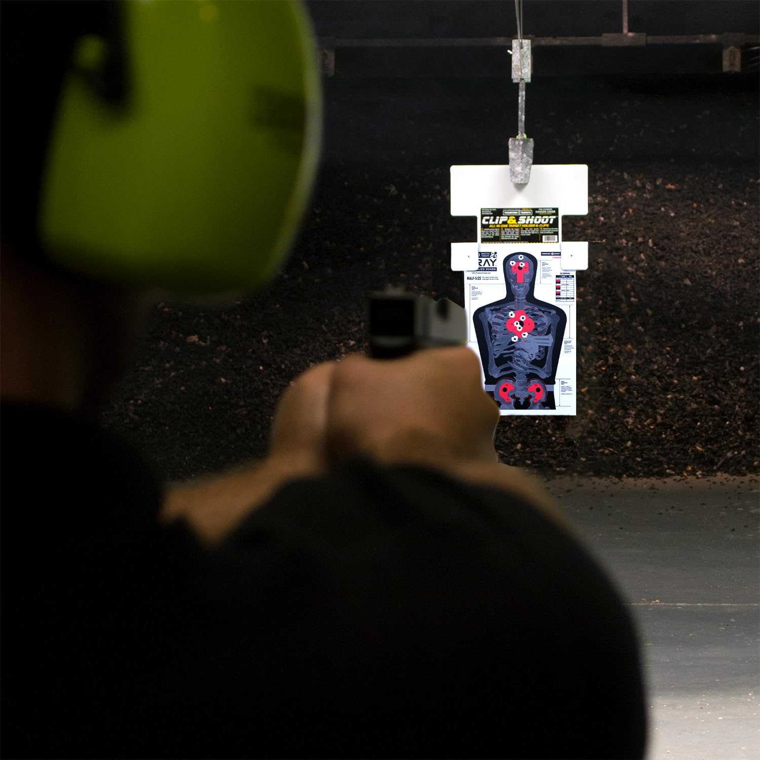 Thompson Target Halo X-Ray Immobilize Zones - High Visibility Reactive Splatter 12.5x19 Inch Silhouette Shooting Targets for Pistol and Rifle Range Training - Made in The USA