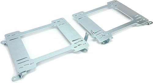 Miniatura 7 de Kojem Soporte de montaje de asiento de acero compatible con 1992-1999 BMW E36 Coupe Racing Seat Mount Rail (Plata)