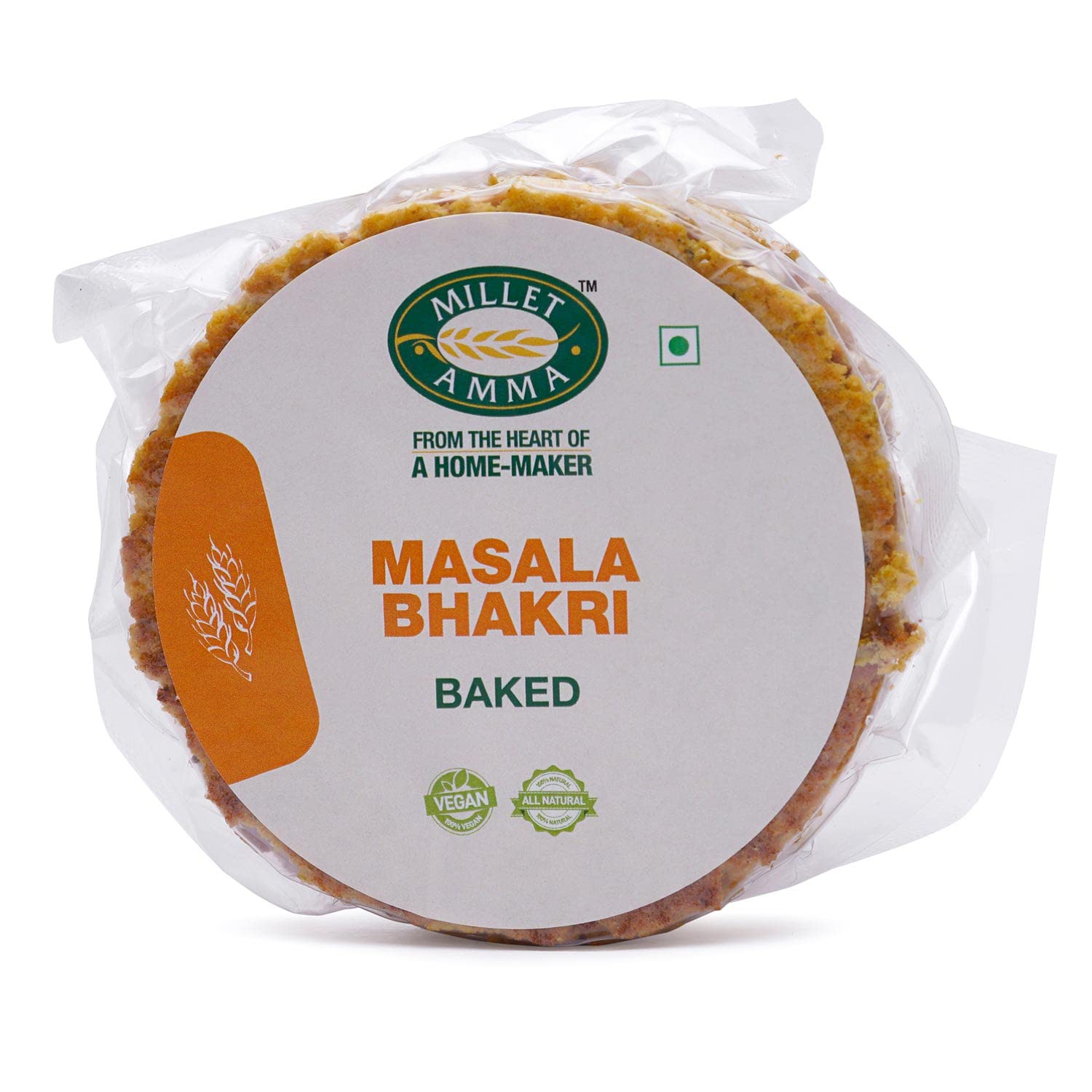 MILLET AMMA Baked Masala Bhakhri - 360 Gms, (Pack Of 2 - Each 180 Gms), Ready To Eat, Best Choice For Snack Time, Parties & Events, Healthy Traditional Gujarati Snacks