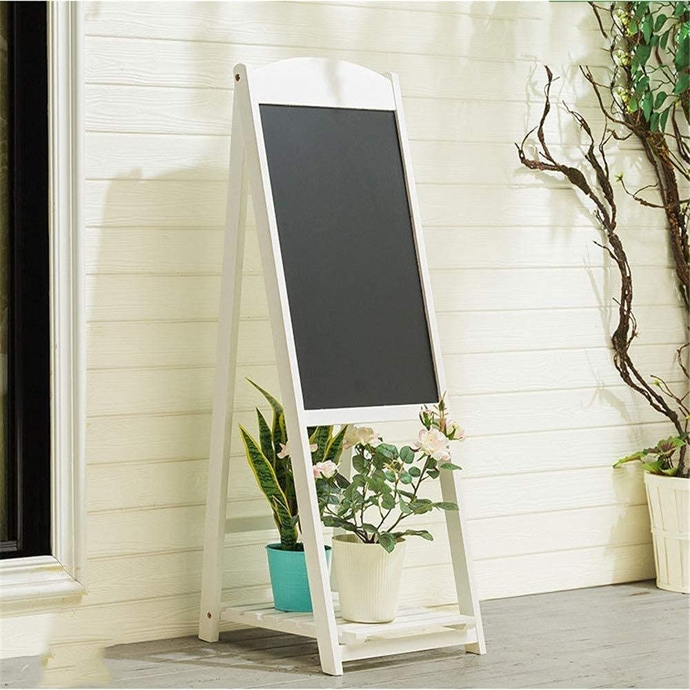 Pflanzenständer, Blumenständer, Weißer Blumenständer, Hölzerner Mit Zeichnungsplatine Bodentyp Pflanzenständer, Balkon Café Blumenladen Blumenständer Möbel/White/45X42X115Cm