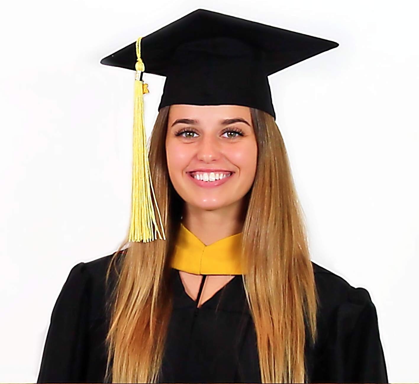 Cappe Diem Masters Graduation Black Cap and Gown Unisex Graduate Attire with 2025 Tassel Charm