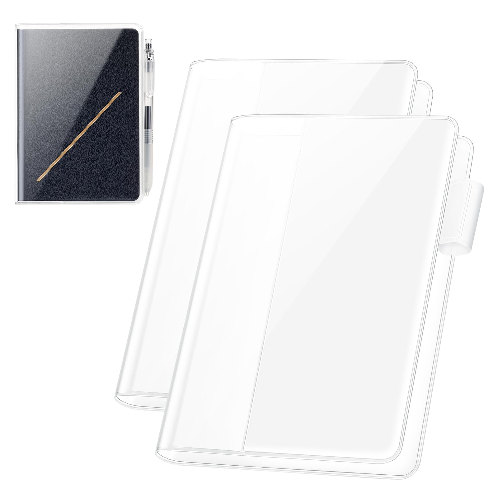 Clear Cover for Hobonichi A6 Size Planner- 9.5x6.4 Inches,Plastic Cover for HON A6 Notebook,Planner Protector (2-Pack)