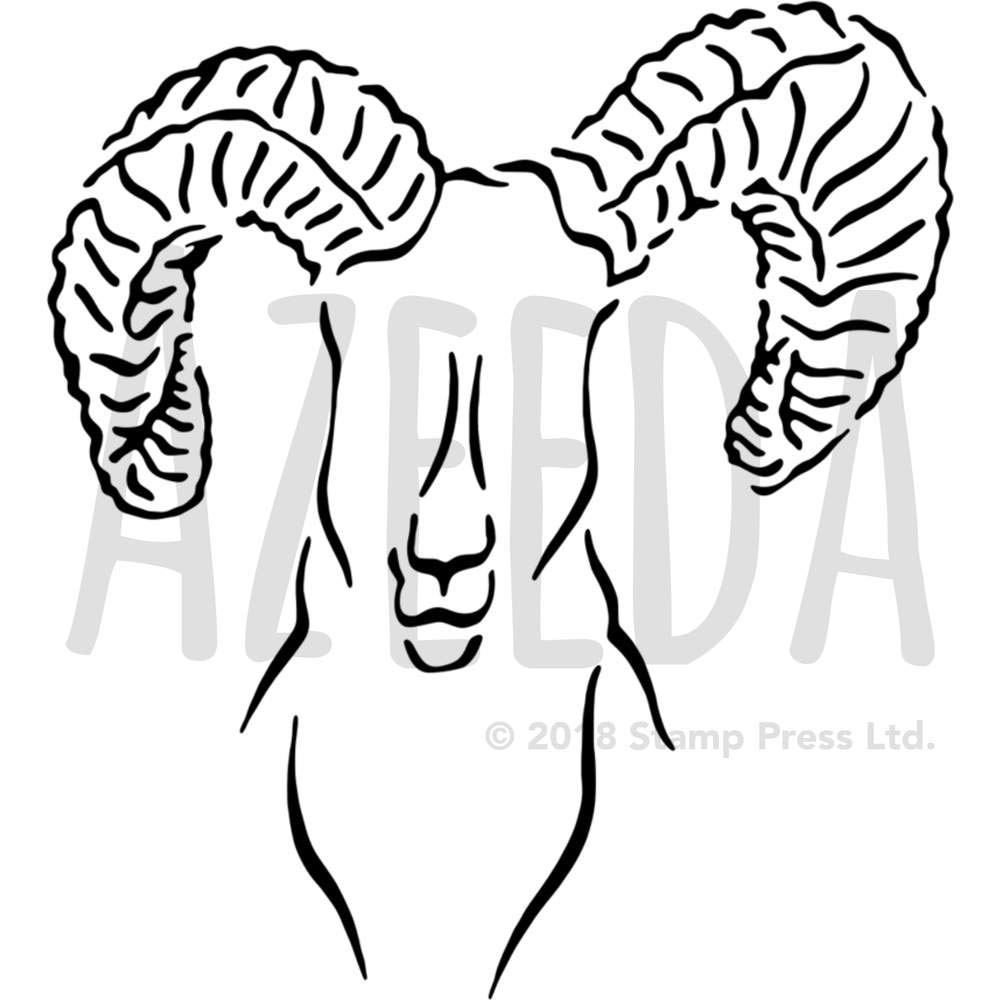 A3 'Ram Head' Wall Stencil / Template (WS00033598)