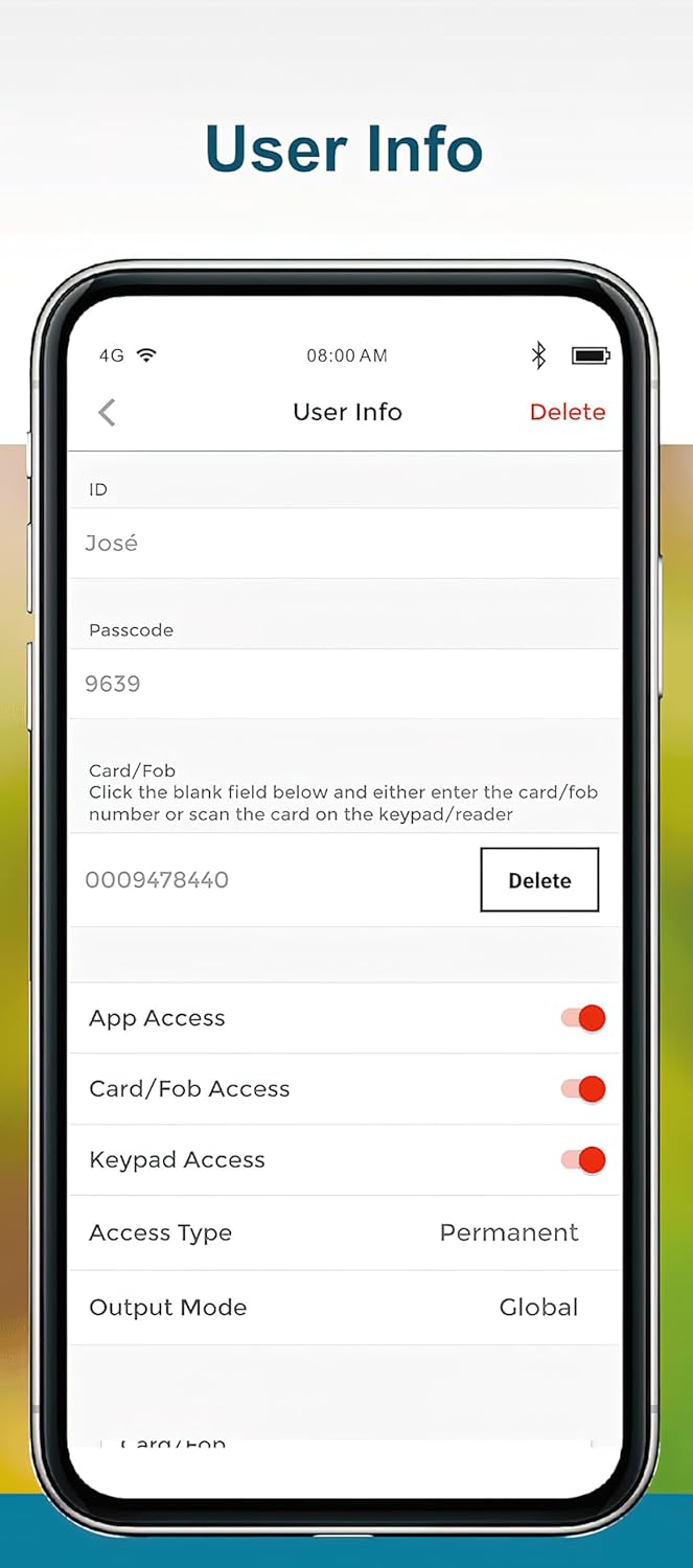 Seco-Larm SK-B141-PQ Pack of 2 Bluetooth Access Controllers; Single-Gang; Keypad, Proximity Card, or App; Tamper Alarm Output; Weatherproof (IP65); Wrong-Code Lockout; Hold Open; Multiple User Types