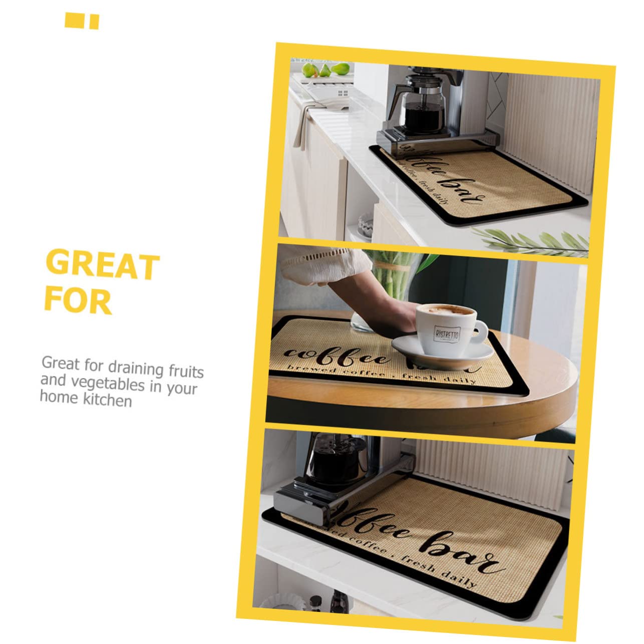 Tappetino da Caffè Multifunzione in PVC per Cucina e Banco