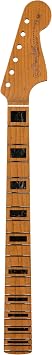 Fender Roasted Jazzmaster Neck, Block Inlays, 22 Medium Jumbo Frets, 9.5in Radius, Maple
