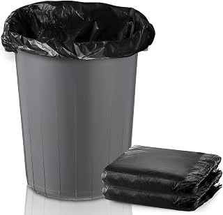Fasmov 65-Gallon Black Trash Bags, 50 Count Extra Large Plastic Garbage Liners Leaf Bags Garbage Bags Construction Bags Fits Huge Cans for Home Garden Lawn Yard Recycling Use