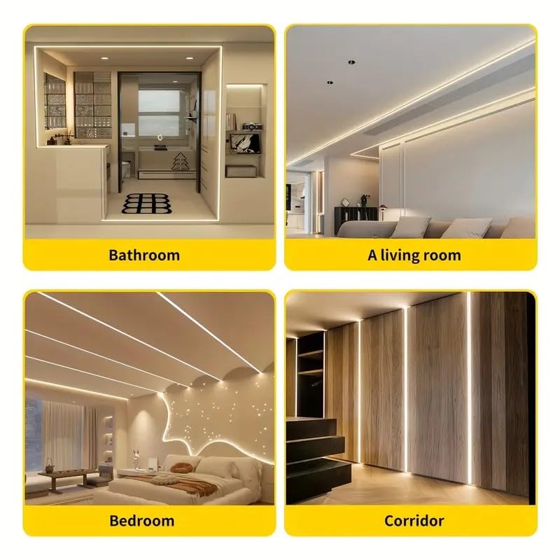Tira de luces COB LED 10M 24V Blanco natural 4000K flexible miniatura 6