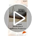 Image of Welspun 100% Waterproof Premium Mattress Protector for Double Bed Queen Size 60x78 Inches| Cotton Feel Mattress Cover | Elastic Fitted | Fits Upto 10 Inch Mattress | Bed Protector Cover (60 inchx78 inch Grey)