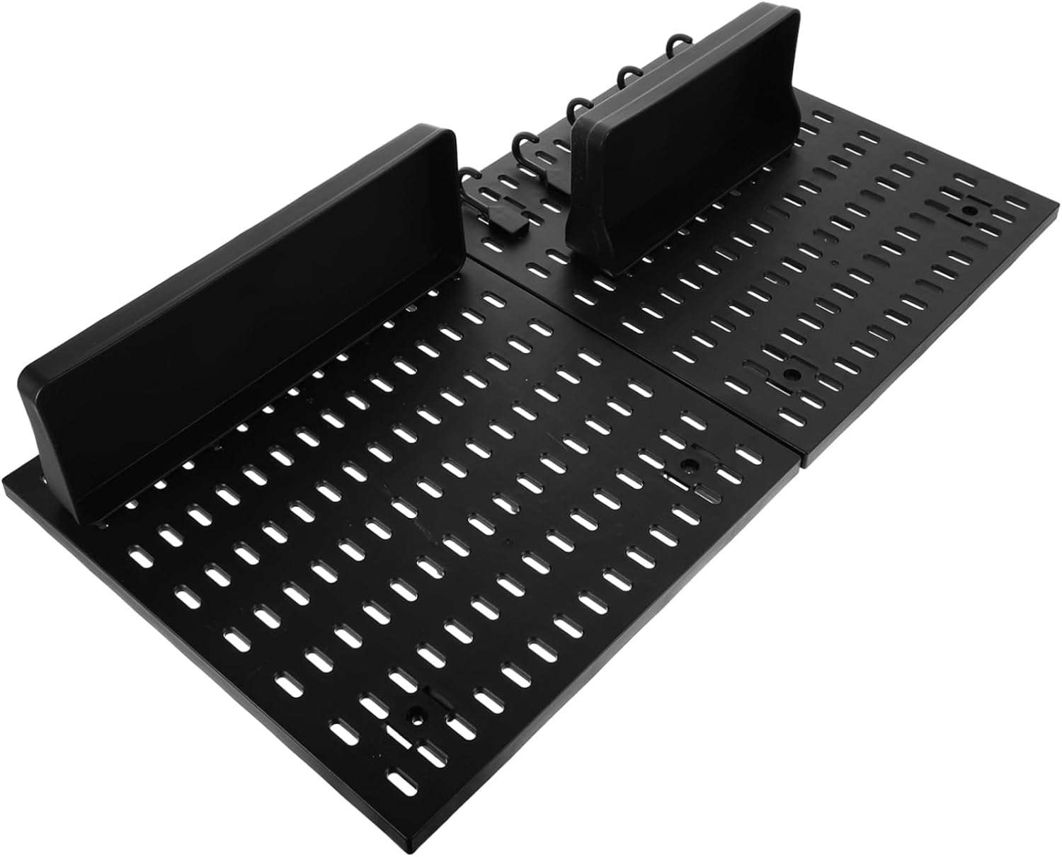 1set Pegboard Wall Organizer with Hooks Nail Mounting for Kitchen and Bathroom Storage and Multi-Functional Wall-Mounted Pegboard Display