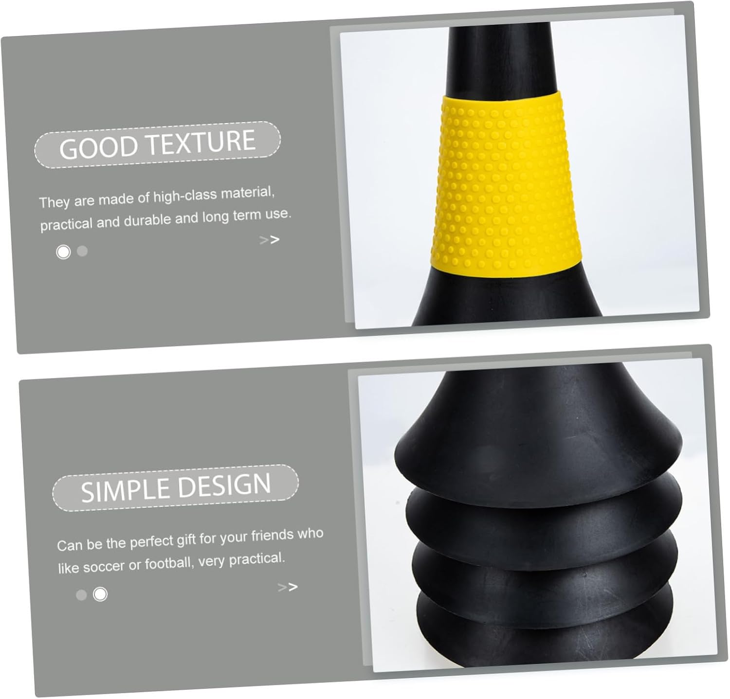5pcs Agility Cones for Soccer Training Durable Obstacles for Football Drills Lightweight Portable Markers for Outdoor Practice Skill Development Multi-Color
