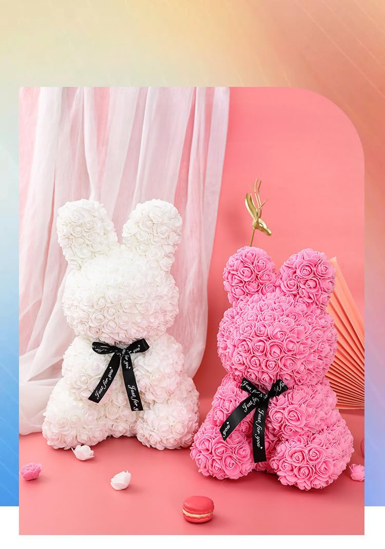 Amazon | TAKEY 造花 ソープフラワー ウサギ ぬいぐるみ 花束 くま