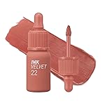 Peripera Ink the Velvet Lip Tint - High Pigment Color, Longwear, Weightless, Not Animal Tested, Gluten-Free, Paraben-Free (022 BOUQUET NUDE)