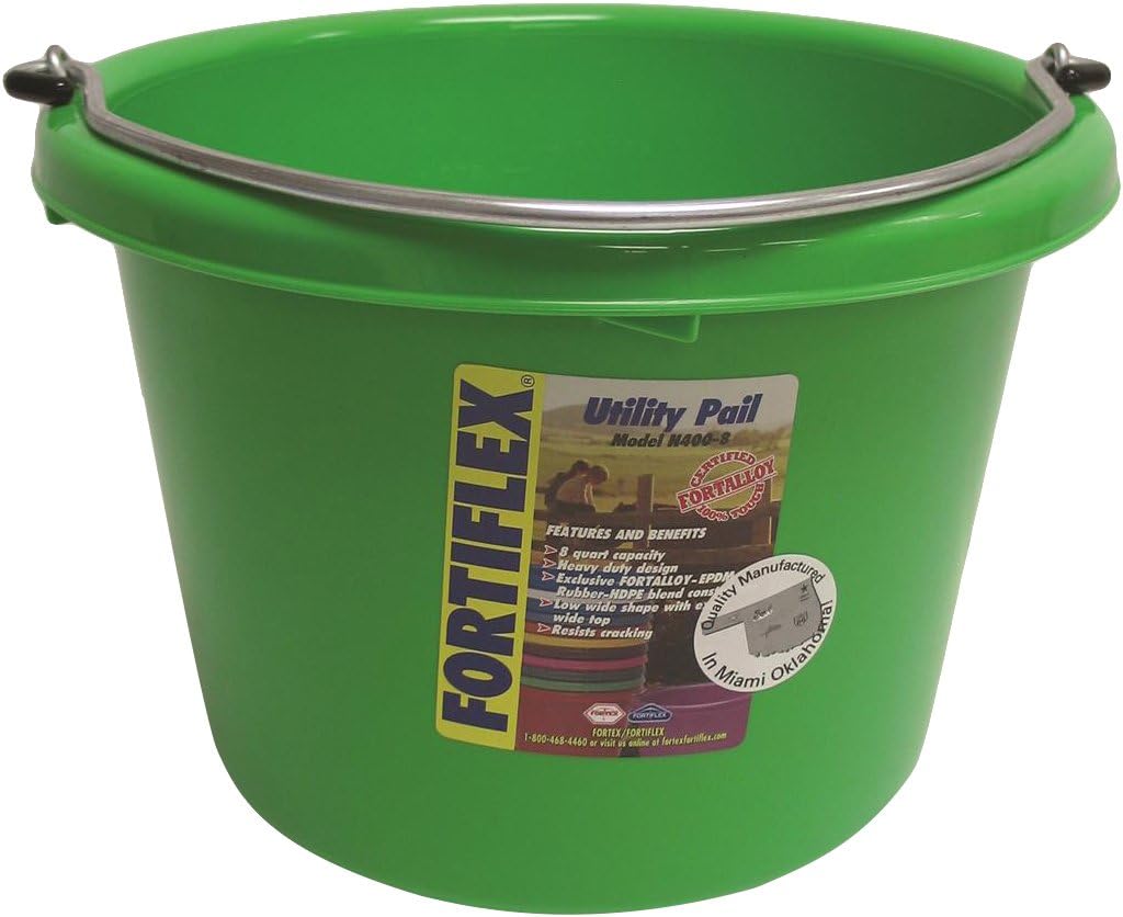 FORTEX INDUSTRIES N400-8 MANGO 12 Pail, 8 quart, Mango Green