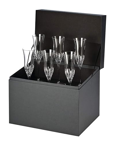 Waterford Lismore Essence Flute Deluxe - Caja de regalo, juego de 6 unidades, 6 unidades (paquete de 1), transparente