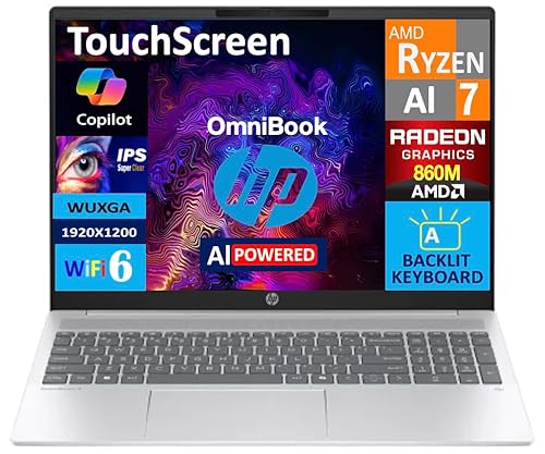 HP OmniBook 5 (prI) AIڃm[gp\R 16C` ^b`XN[ IPS WUXGA fBXvC (AMD Ryzen AI 7 350A32GB LPDDR5XA1TB SSDAAMD Radeon 860MAob