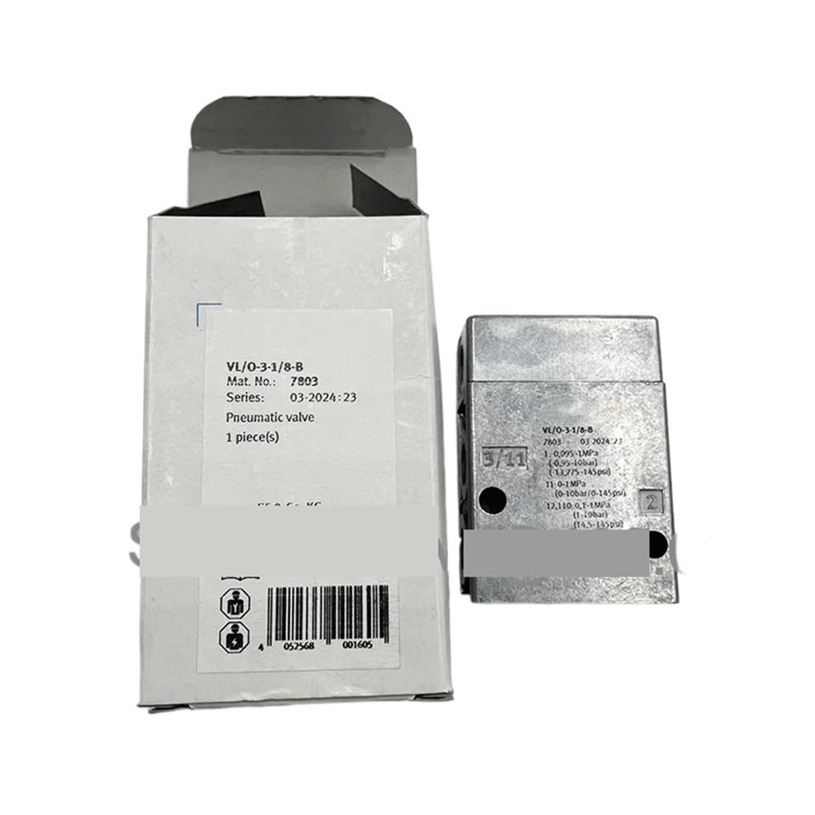 Vanne pneumatique 2 positions 3 voies VL/O-3-1/8-B 7803 distributeur air comprimé industriel