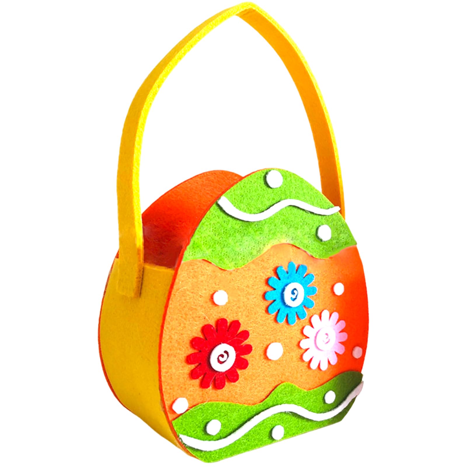 hogtnd Handmade Felt Basket for Storage and Decoration Candy Bag with Carry Handle Festival Party Supplies Party Supplies