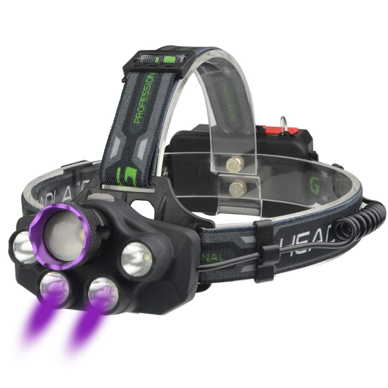 Buy XBALOG Headlamp with Purple UV Light Purple Ultra Violet