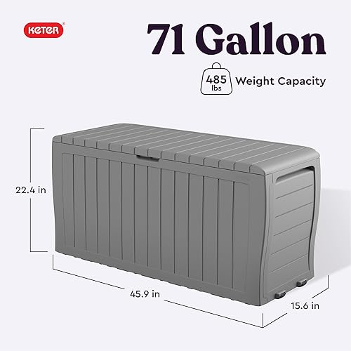 Vista 21 de Keter Gallon - Caja de resina para todo tipo de clima, Marrón