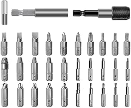 Kit extrator de parafuso danificado 33 peças de parafusos de desmontar parafusos deslizantes dentes demolir removedores descascados quebrados conjunto de extrator de parafuso despojado para pequenos parafusos danificados conjunto de extrator de parafuso eletrônico