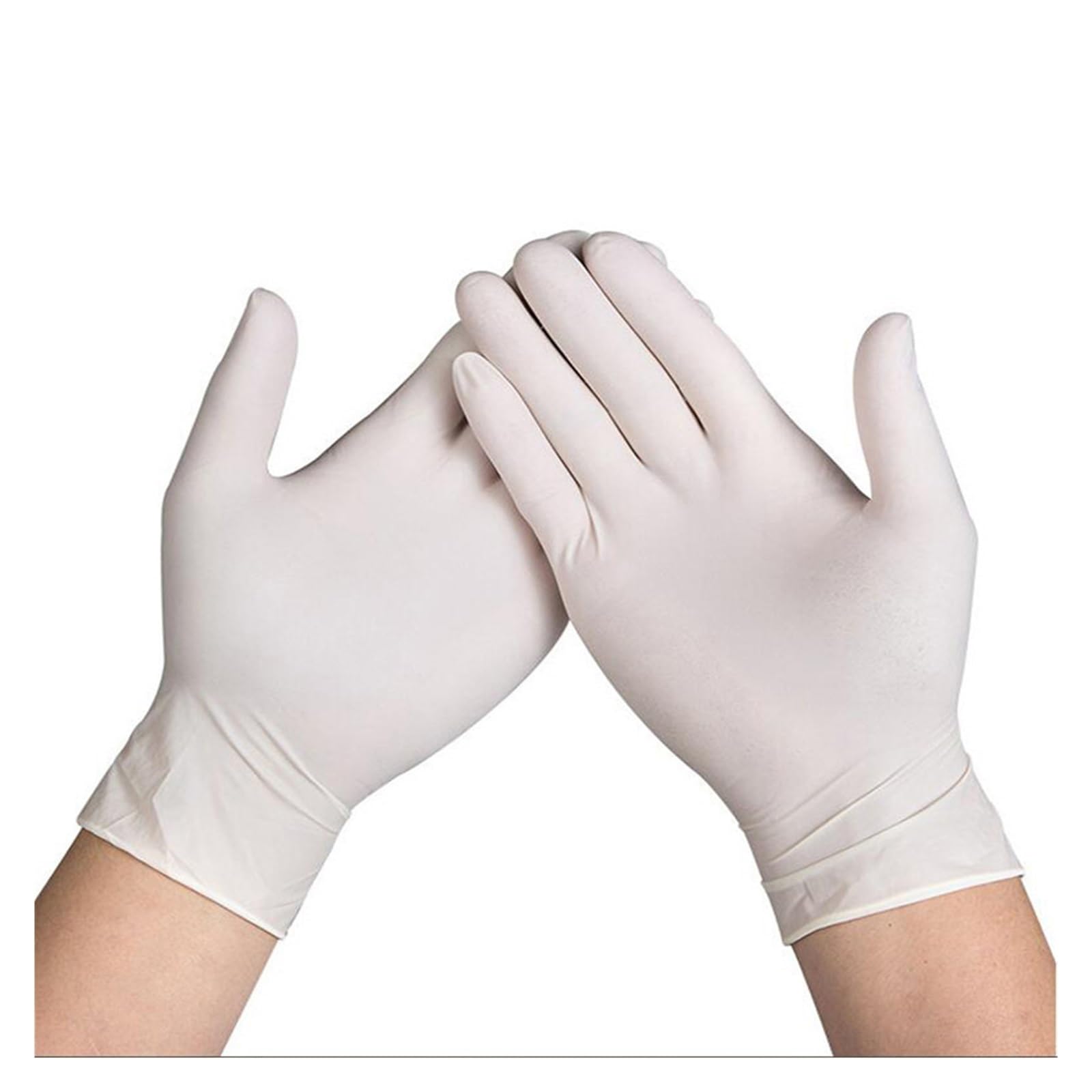 Generico Guanti monouso in nitrile addensato – Senza lattice, senza polvere, guanti for pulizia for cucina, animali domestici, tatuaggi(White(100 PCS),XL)