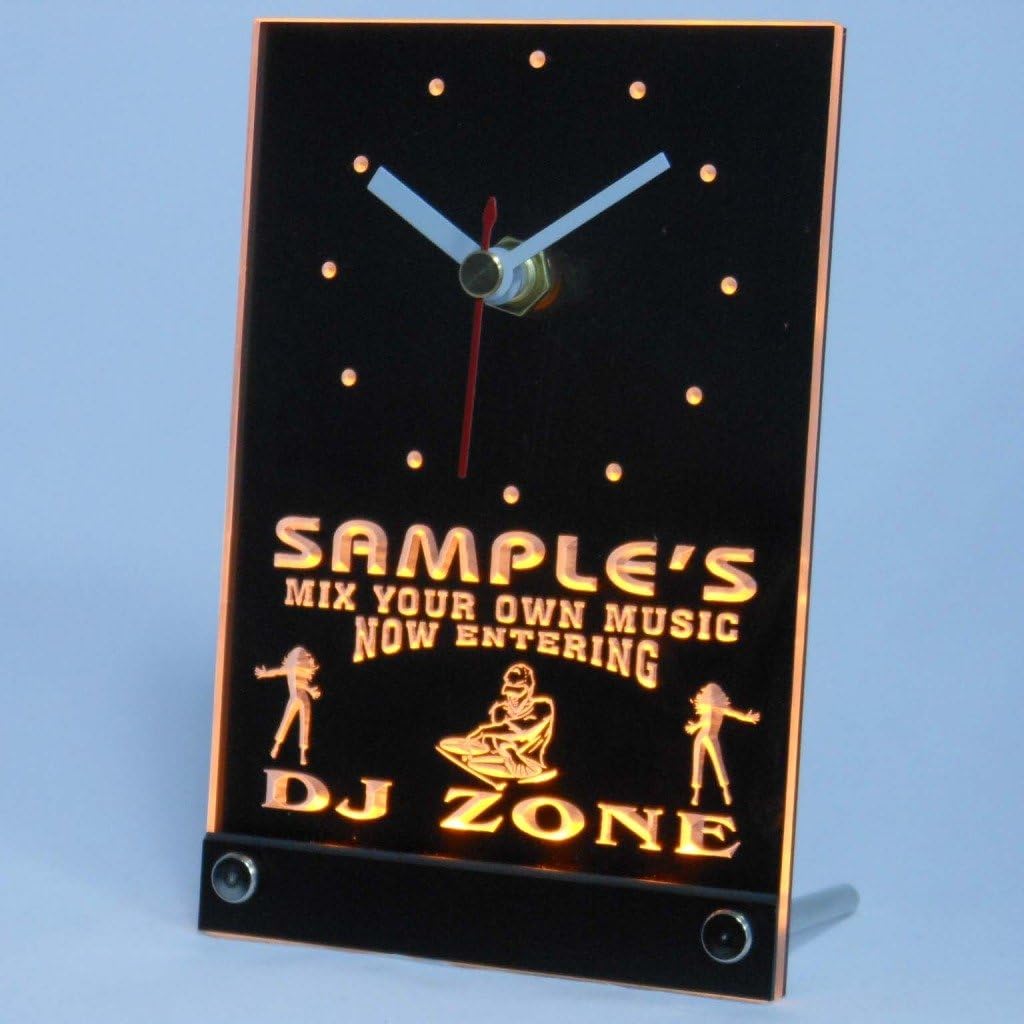 ADVPRO tncqh-tm Personalized Custom DJ Zone Music Turntable Neon Led Table Clock