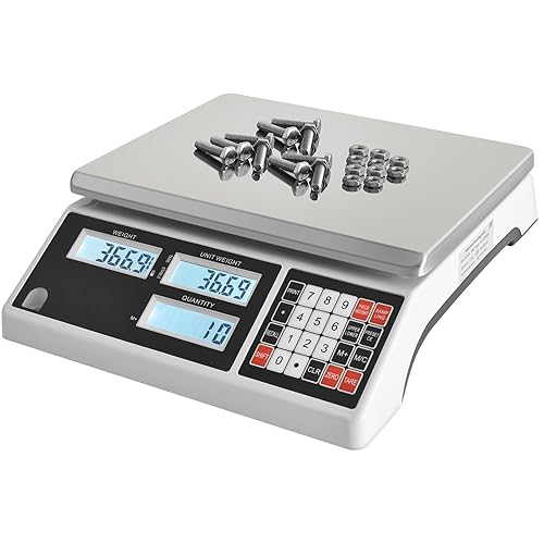 Miniatura 1 de Báscula de conteo industrial (66.1 lbs, 0.02 oz) Báscula digital de conteo de inventario para piezas, monedas, escala de conteo de piezas con puerto
