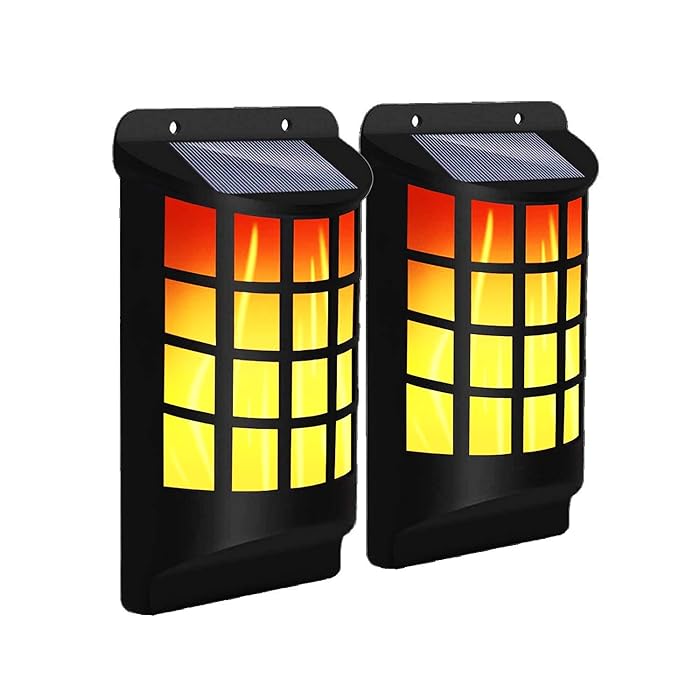 Buy Fatpoom Solar Flame Lights Outdoor, Waterproof Flickering Flame