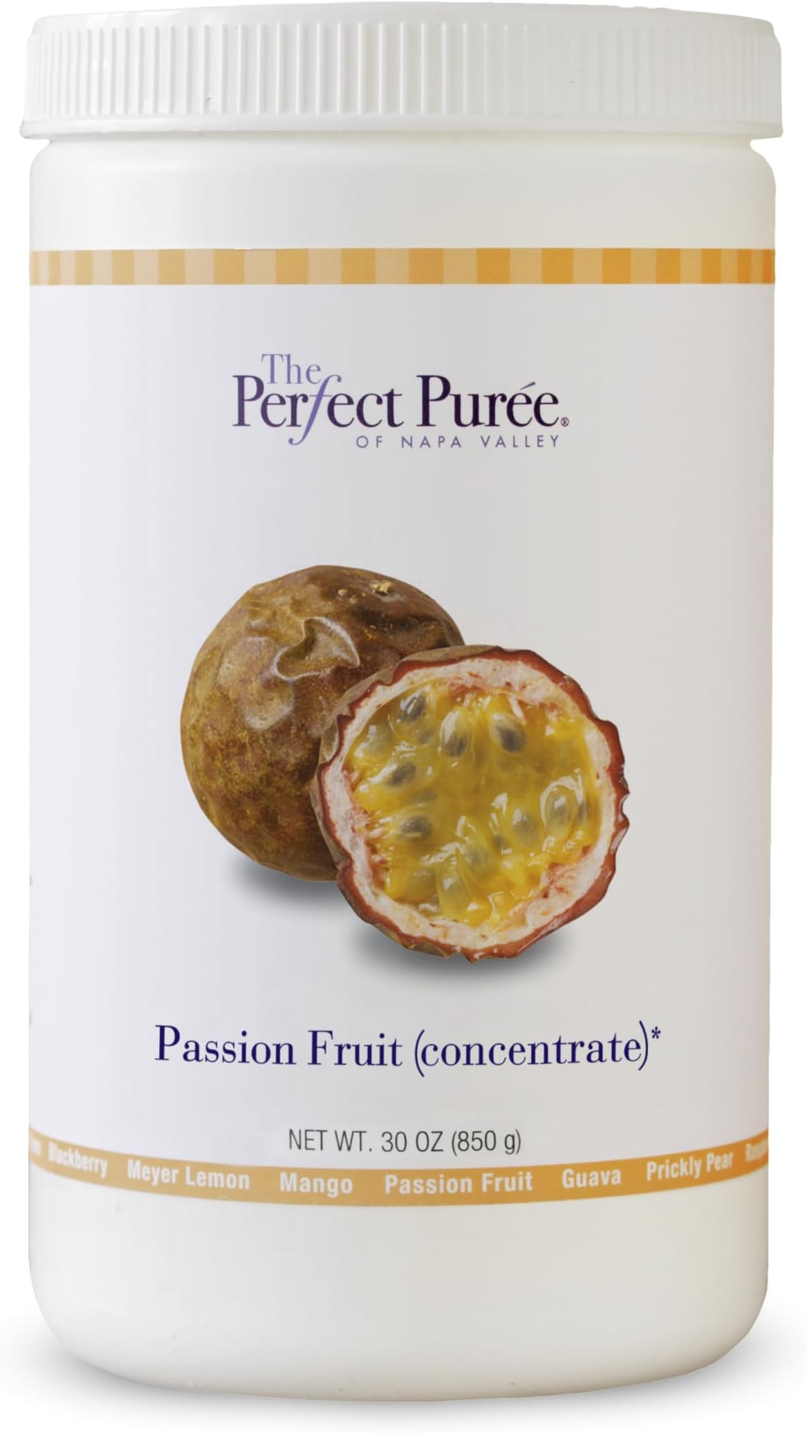 Perfect Puree Passion Fruit Concentrate | Bulk 6-Pack, 30oz Each | Tropical Flavoring for Desserts & Cocktails | Kosher Certified