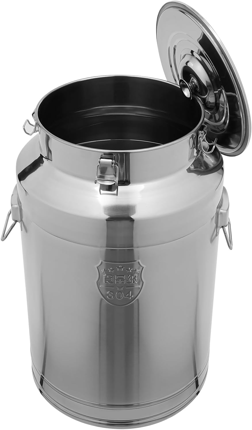 Milk Can 20-Gallon Milk Jug Container 304 Stainless Steel Bucket with Sealed Lid and Carry Handle, Airtight Food Storage Container for Home, Farm, Commercial Kitchen