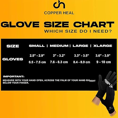 Miniatura 2 de COPPER HEAL - Guantes de compresión de cobre, con dedos abiertos, para artritis reumatoide, túnel carpiano, RSI, osteoartritis y tendinitis.