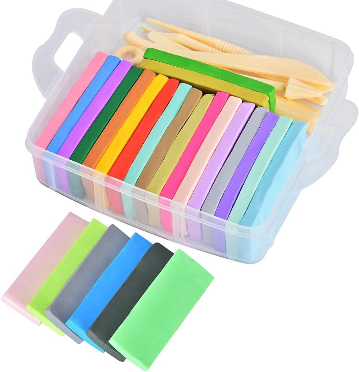 Polymer Clay Starter Kit, Queta 42 Colors Oven Bake Model Clay, DIY