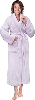 Womens Robe Fleece Plush Soft, Fluffy Fuzzy Cozy Warm Bathrobe, Shower Spa House Long Robe for Women