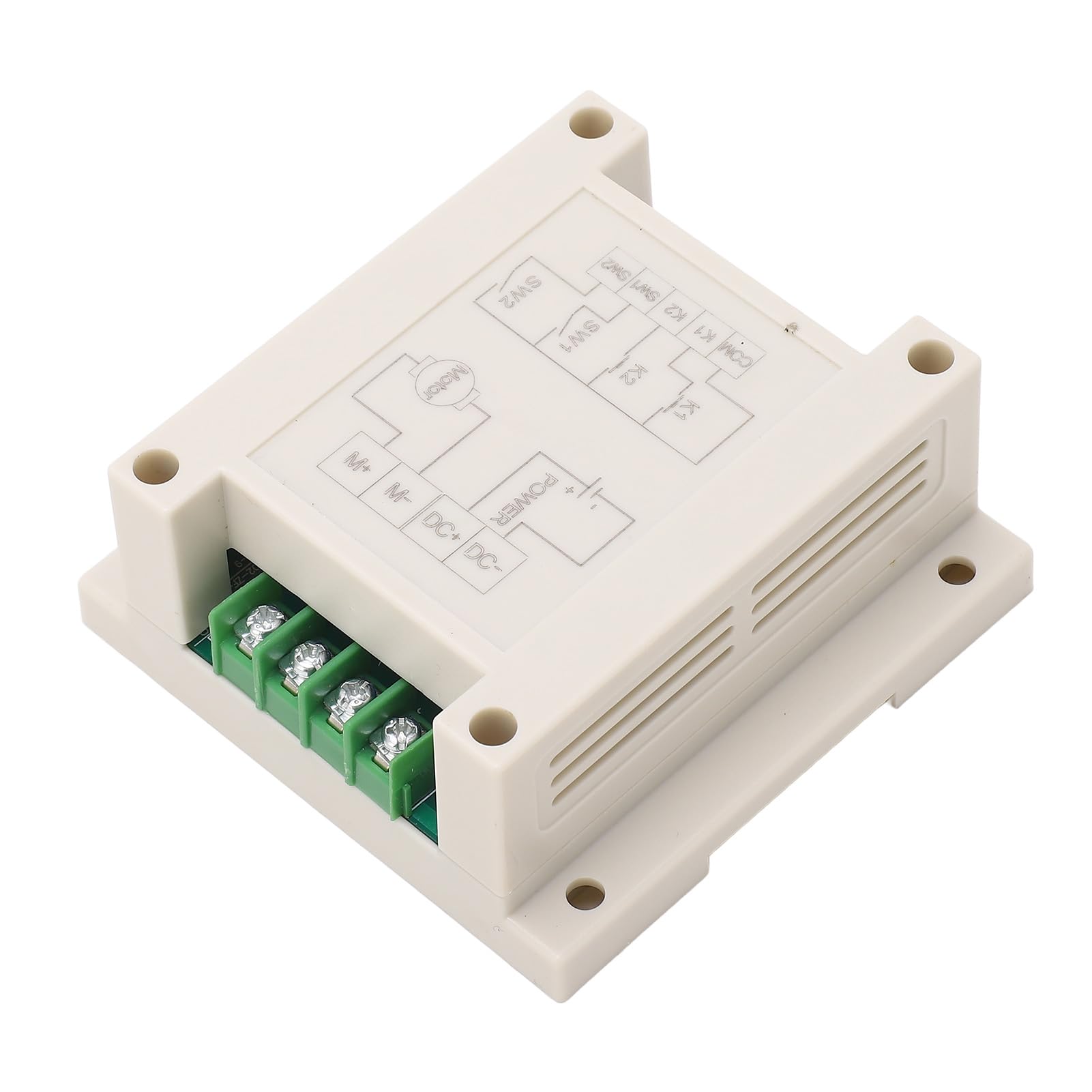 Oumefar Module de Commande de Moteur à Courant Continu, Contrôleur de Moteur Avant et Arrière à Distance 10A pour Serrures électriques, Matériau ABS