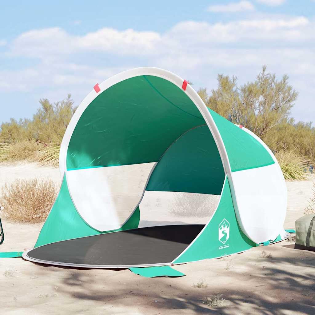 Tenda da spiaggia, pop-up blu azzurro, tenda parasole impermeabile per spiaggia e giardino, protezione UV +, tenda da campeggio leggera con borsa per il trasporto, xx cm