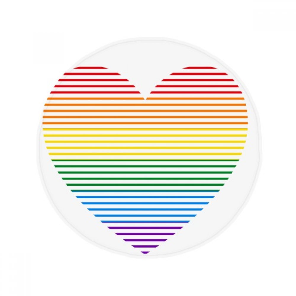 Tapis cœur LGBT arc-en-ciel rond, cadeau idéal de salon