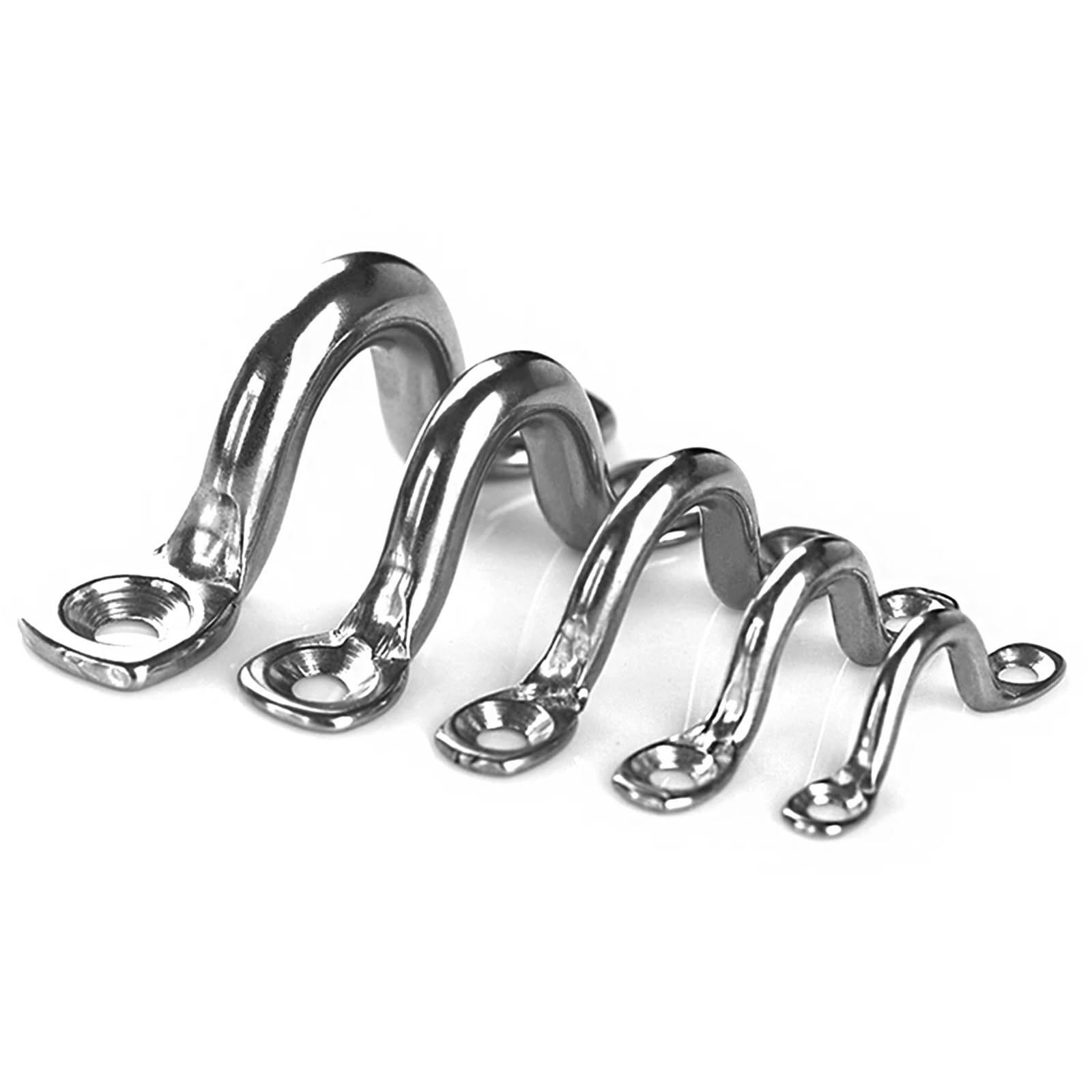 Ucygor M5 Eye Plate 12Pcs Hook Eye Plate Heavy Wall Mount Stainless Steel U Boat Ceiling Hanger Ring Yoga For Wall Ceiling Hanging(M5)