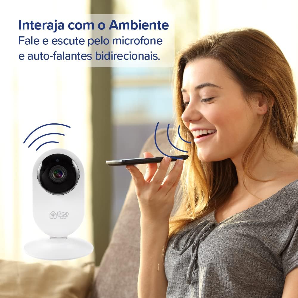 Illustration of the camera detecting movement in a living room with children playing