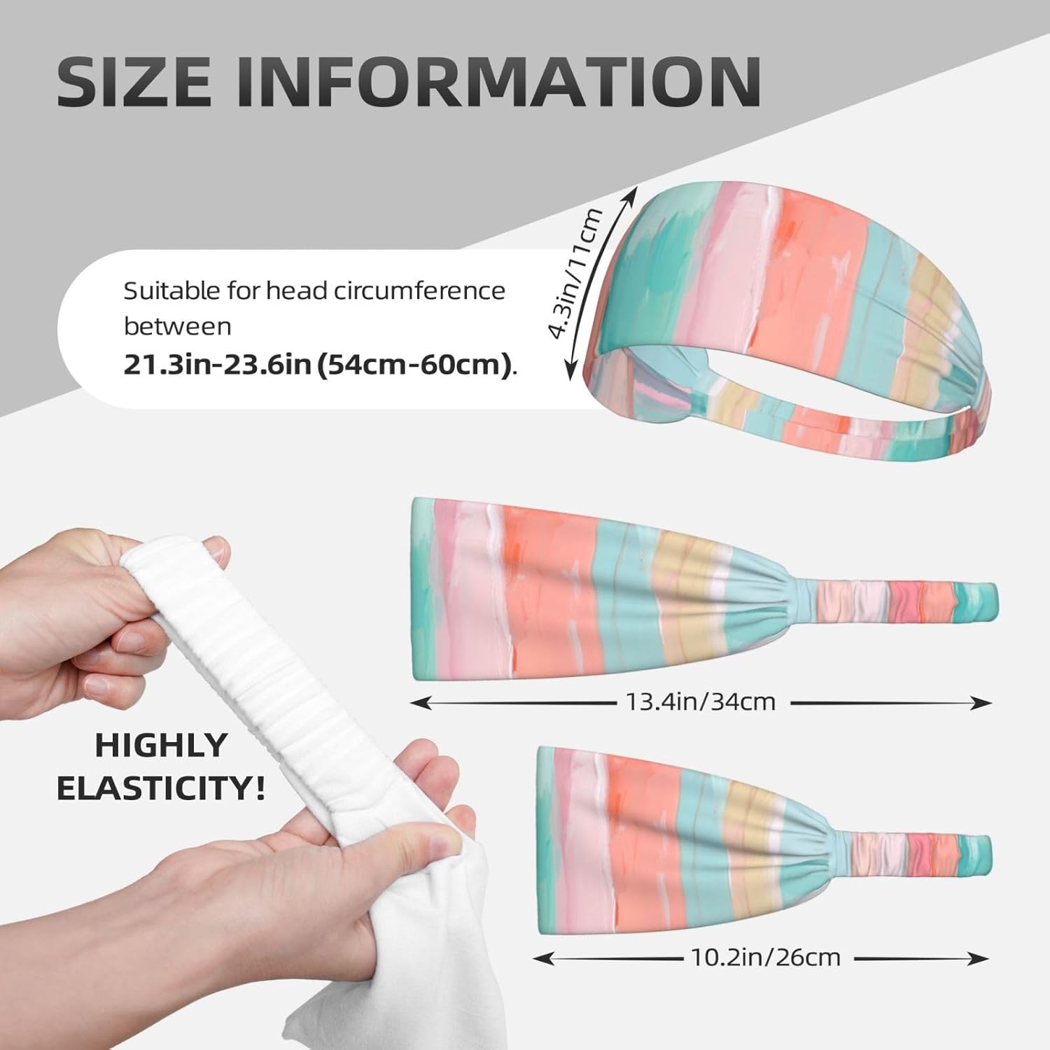 Minimalist A Row of Surfboards Headband Sports Sweatbands for Men Women Hairband for Workout Athletic Running Yoga Basketball Gym
