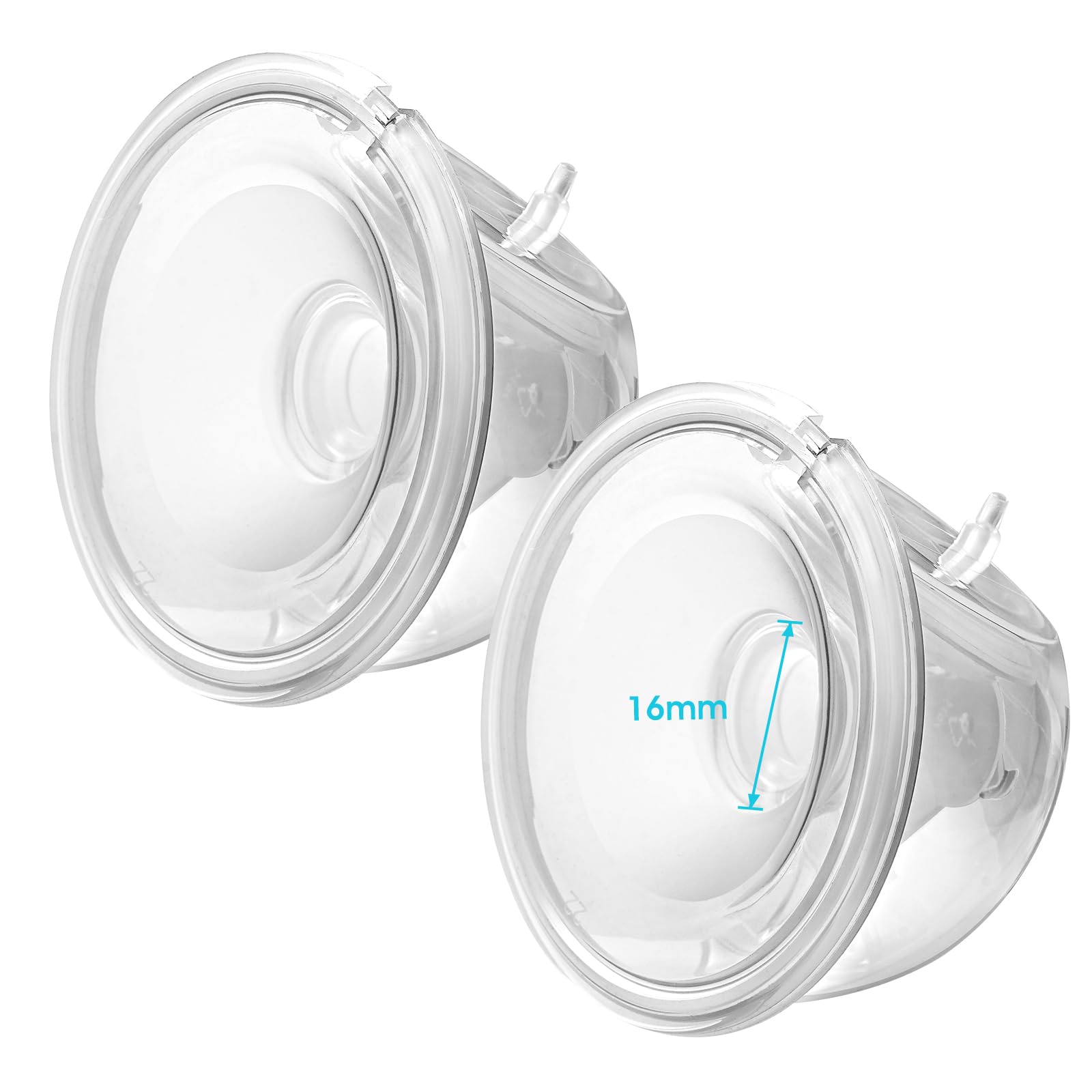 Belmikal Double Wearable Breast Pump Parts 16mm Milk Collector Cup Compatible with Momcozy S9 Pro|S12 Pro Wearable Breastpump Incl 16mm Flange Use