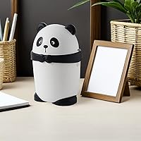 Vista 5 de Cubo de basura pequeño de dinosaurio para la habitación, mini basurero de escritorio, papelera para automóvil con tapa, papelera para dormitorio
