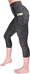 CompressionZ High Waisted Capri Leggings for Women Tummy Control - Workout Yoga Pants Black Small