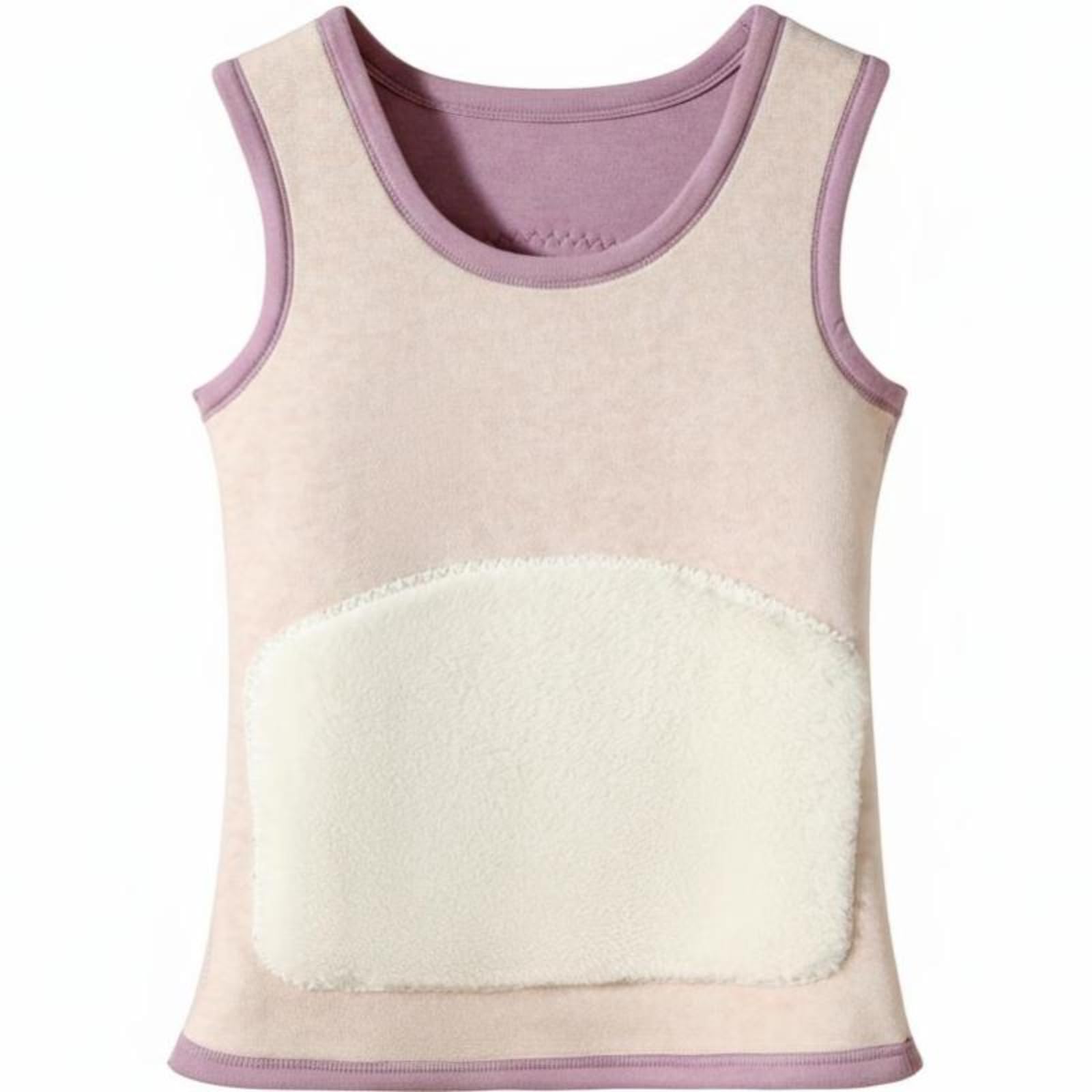 Thermal Vest, Fleece Lined, Women, Warm, Winter, everyday, Soft 3XL Purple-image-47