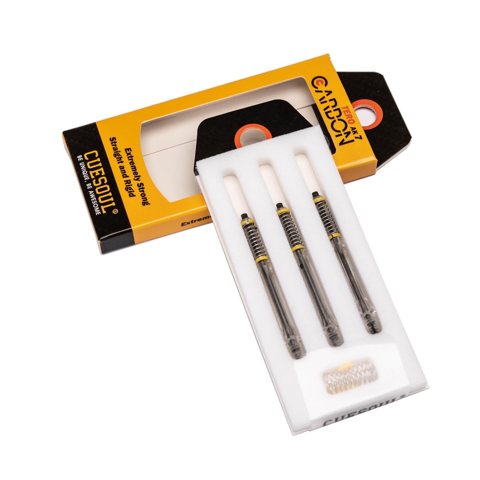 CUESOUL TERO AK7 Carbon Dart Shafts/Stem,Slim,Built-in Spring Telescopic,Set of 3 pcs