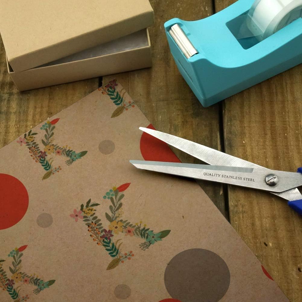 GRAPHICS & MORE Letter K Floral Monogram Initial Premium Kraft Gift Wrap Wrapping Paper Roll