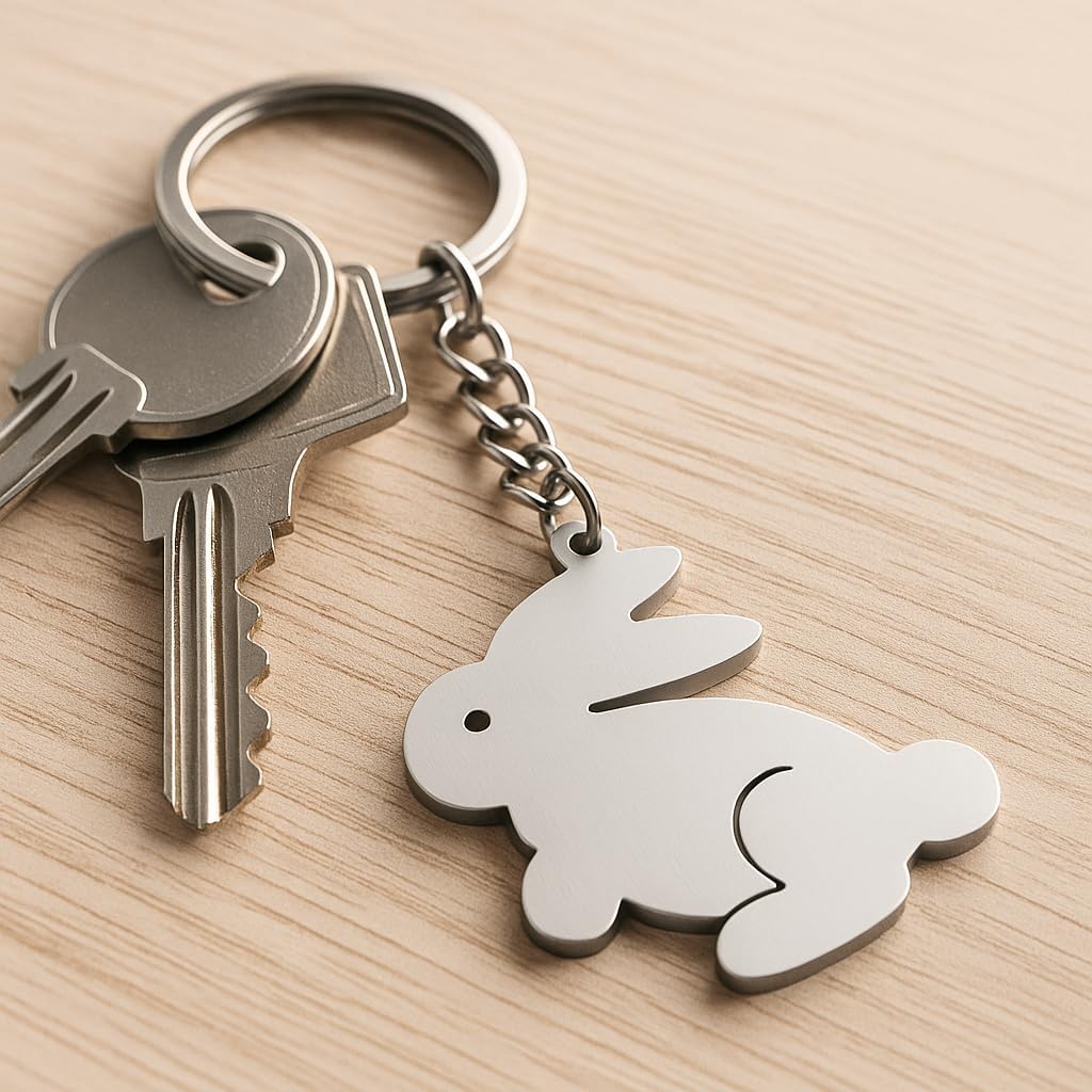 Bunny Keychain - Cute Key Chains for Women Bag Charms, Rabbit Keychins Gift for Wemen Friands Girls Teens - Image 2