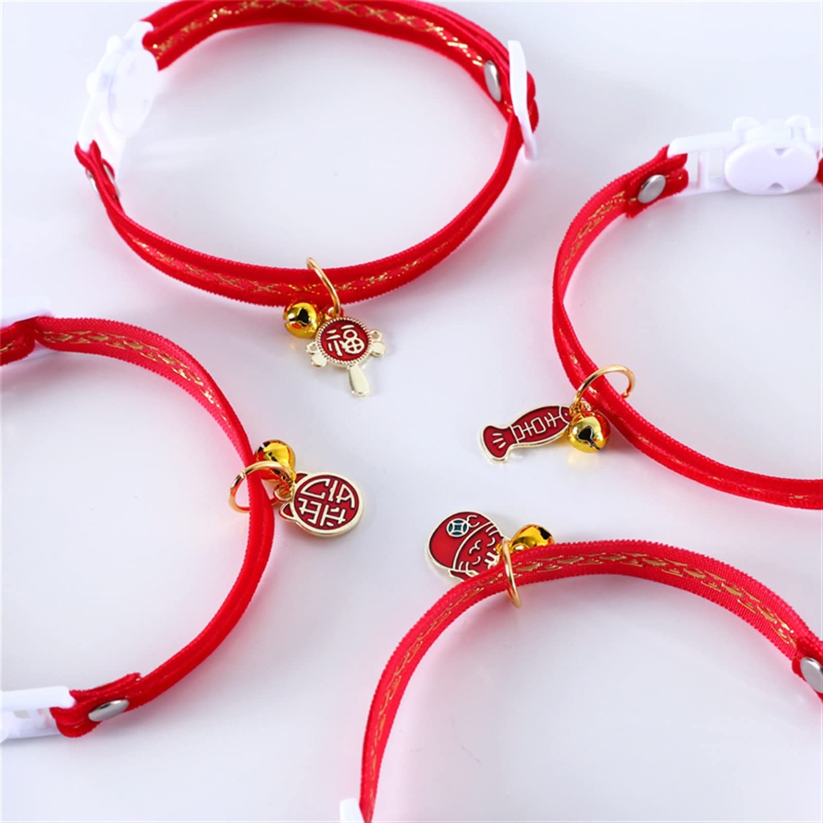 JINGYAN Colliers Velvet Rouge Phnom Penh Collier Collier Fashion Holiday Party Pays Motif Bells Colliers Animaux Puppy Pendentif Collier Accessoires de chaîne(Style 2)