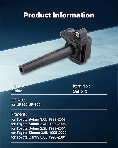 Vista 1899 de ECCPP Bobinas de encendido portátiles de repuesto para automóvil compatibles con Infiniti I30/para Nissan Maxima 3.0L V6 2000-2001 Reemplazo